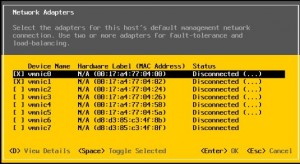 Bay 9 Server NIC Status