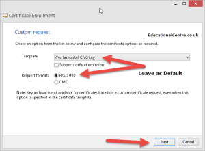 Select template defaults