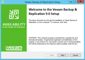 19 - Install Veeam Backup and Replication v9