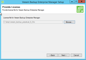 7 - Veeam choose licence key