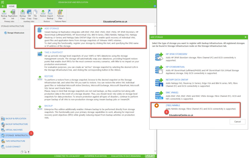 Adding Nimble Storage to Veeam - Storage Infrastructure