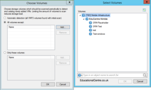 Adding Nimble Storage to Veeam - New Nimble Storage - Choose Volumes to be accessed