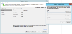 Veeam and Nimble Storage Integration - Restoring from Snapshot - Guest Files - Choose where to restore the VM