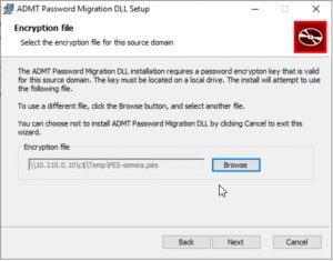 MIgrate users between a forests Install Password Migration Service 1