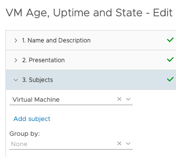 View VM Age Uptime and State subjects virtual machine