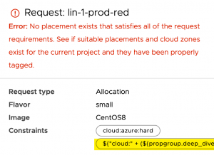 vRA - Constant Property Group - Cloud Template - Resource Object Contraints Tag