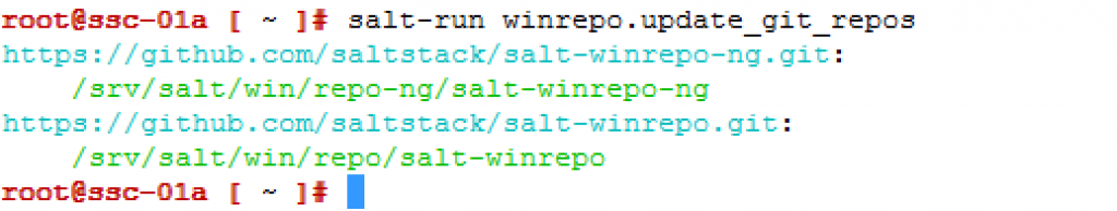 vRA SaltStack Config - salt-run winrepo.update_git_repos