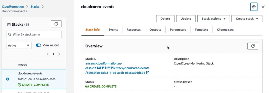 VMware Aria Hub - Getting Started with AWS - Create Data Source - Account Onboarding Script - bash cloud_account_onboarding.sh - CloudFormation Cloudcoreo-events