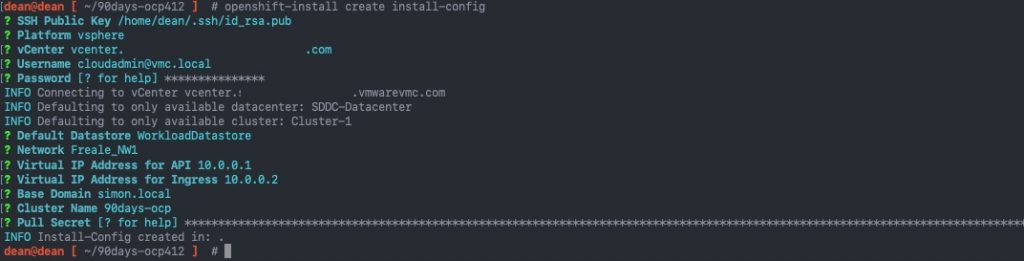 OpenShift-install create install-config
